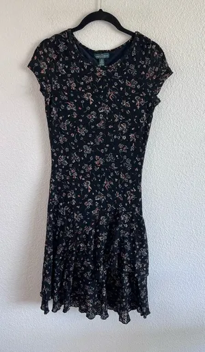 Lauren Ralph Lauren‎ Women's Floral Lace Tiered Ruffle Dress thumbnail 1