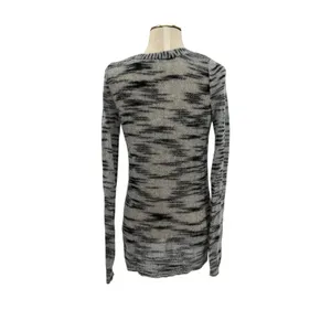 Free People Beach Cardigan Sweater Stripe Mohair Blend Gray Size‎ Small thumbnail 8
