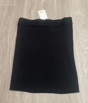 Gianni Bini Black Ribbed Pencil Skirt thumbnail 1