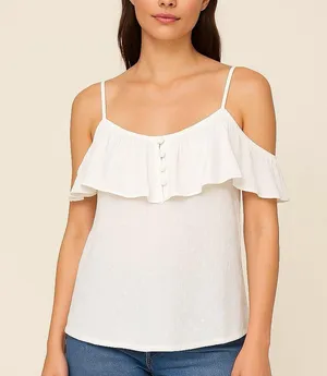 Roxy Flounce Ruffle Cami Top thumbnail 1