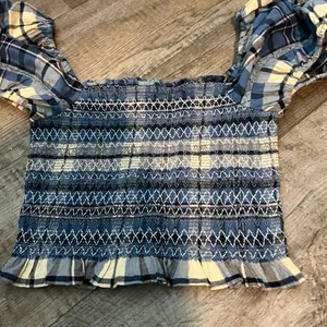 Love Shack Fancy Hersh‎ Plaid Crop Top Size Small thumbnail 4