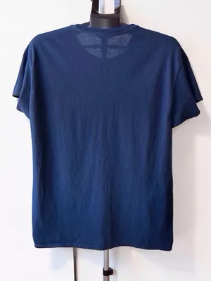 Hanes Game Day Football Bow Graphic Tee Navy Blue Large thumbnail 3