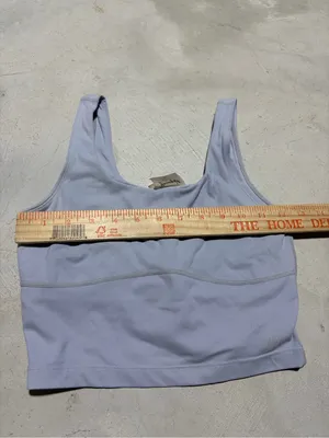 YoungLA Light gray/purple Scoop Neck Crop tank top XS thumbnail 5