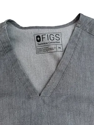 FIGS Gray V Neck Scrubs Top Size XS Womens thumbnail 5