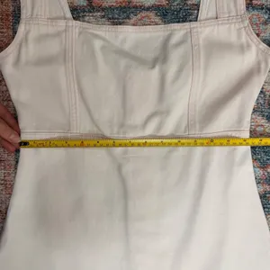 Lioness Pink Denim‎ Mini Dress Square Neck Sleeveless Bodycon Pastel Size L thumbnail 10
