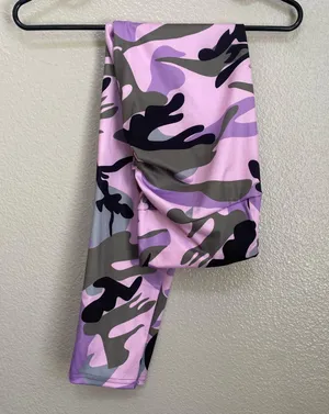 Stretchy Workout Leggings Pink Size L thumbnail 1