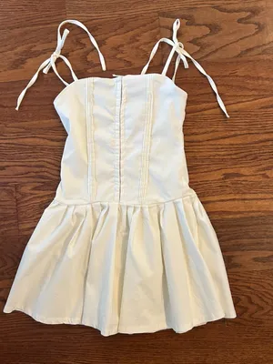 Pin Tuck Corset Bodice Mini Dress Size XS Spaghetti Straps thumbnail 10