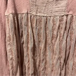 Free People Nitara Pale Pink Tunic Top Mesh thumbnail 6