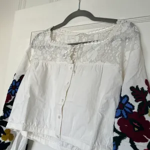 Free People Meadows Floral Embroidered Crop Blouse thumbnail 9