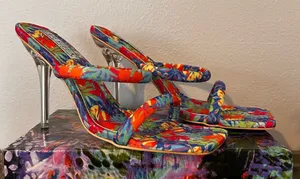 Cape Robbin Colorful Floral Women's Heels thumbnail 1
