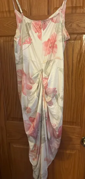 Shein Dress Floral Print Slit Thigh Cami thumbnail 1