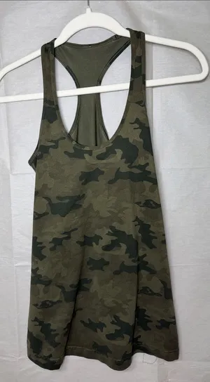lululemon athletica Green Camo Racerback Tank thumbnail 1