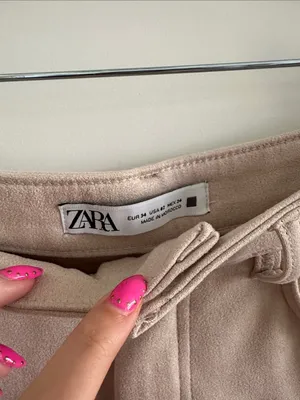 Zara cream suede shorts thumbnail 3