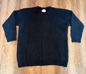 Ralph Lauren Denim &‎ Supply Black Knit Wool Alpaca Mohair Sweater Womens Large thumbnail 1