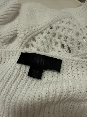 Zara Cream Knit Camisole with Ruffled Hem thumbnail 3