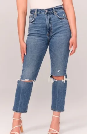 Abercrombie & Fitch Ankle Straight Ultra High Rise Jeans Curve Love Women’s 29/8 thumbnail 1
