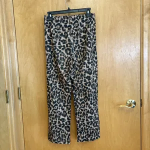 Reformation‎ Women's Animal Print Leopard Marlon Stretch High Crop Pants Size 4 thumbnail 5