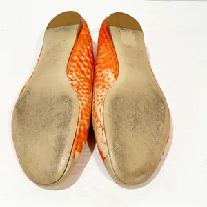 Reed Krakoff Size‎ 5.5 Orange Printed Cap Toe Ballet Flat thumbnail 6