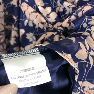 NWT Petal & Pup Navy Floral Mini Dress Size Small Long Sleeve Aline Ruffle thumbnail 6