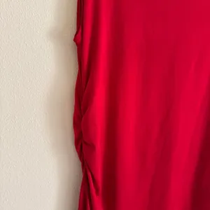H&M Divided Red Ruched Side Sleeveless Fit & Flare Mini Dress L Y2K Party thumbnail 2