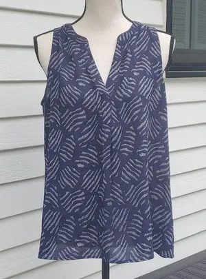 Loft Sleeveless V-Neck Top thumbnail 1