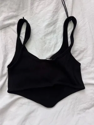 ZARA Black Cropped Top Tank thumbnail 2