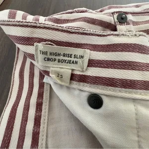Madewell The High-Rise Slim Boyjean in Luca Stripe Size 25 Pre-owned thumbnail 11