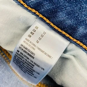 American Eagle Womens 12 360 Super Stretch Shortie Denim Peekaboo Shorts thumbnail 10
