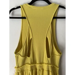 Daily Practice Anthropologie Ribbed Athletic Maxi Dress Size Medium Yellow thumbnail 6