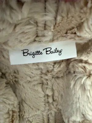 Anthropologie Brigitte Bailey faux suede fur shearling vest brown beige small NWOT thumbnail 3