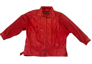 Vintage 80s Gino di Giorgio Embossed Red Leather Jacket M thumbnail 1