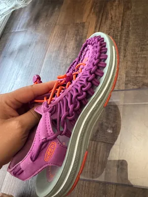 Keen Woven Sport Sandals in Pink and Orange thumbnail 8