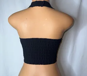 FANCY Y2K black halter top thumbnail 5