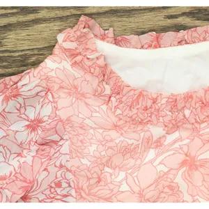 NEW Studio By JPR Floral-Print Sheer Puff Sleeve Blouse Top Shell Pink / White M thumbnail 7