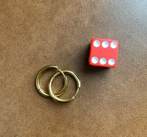 Simple Gold Plated Hoops thumbnail 1