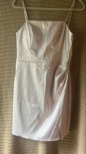 Crystal Doll White Spaghetti-Strap Mini Dress thumbnail 1