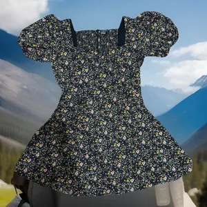 FRENCH CONNECTION Sz10 Fontini Puff Sleeve Mini Dress Baby Doll Floral Fairycore thumbnail 2