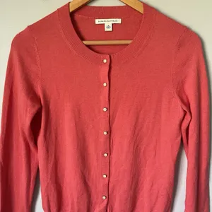 Banana Republic Vintage Silk Blend Knit Cardigan Sweater Peach Pink Size Small thumbnail 4