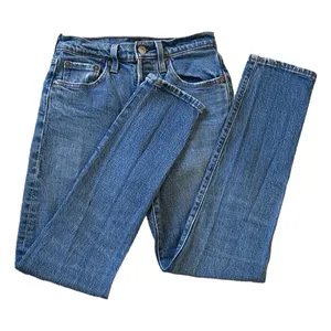 Levis 501 Skinny Jeans Womens 24x28 Medium Wash Blue Denim 29502-0167 High Rise thumbnail 3
