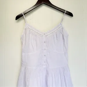 AERIE Button Up Lavender Minidress Large thumbnail 2
