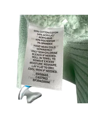BP Chenille Cable Knit Turtleneck Sweater Green Soft Girl Cottagecore Large NWT thumbnail 8