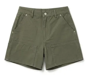 Forever 21 High-Waisted Army Green Utility Cargo Shorts - Small thumbnail 1