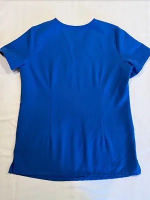 Figs Women's V-Neck Royal Blue Scrub Top Pockets Size XS thumbnail 5