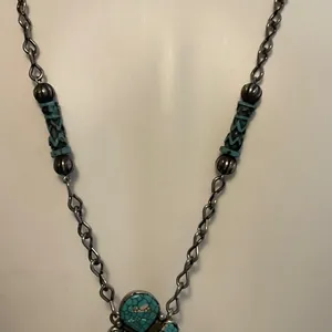 Turquoise Statement Necklace Silver thumbnail 3