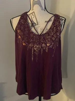 Mudd burgundy top thumbnail 1