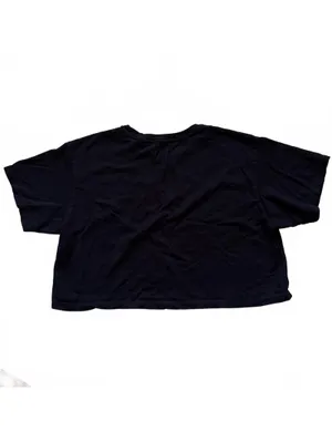Talentless Cropped T-Shirt Tee Boxy Oversized Black Women's Size Medium thumbnail 6