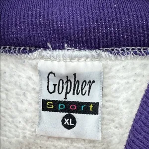 Gopher Sport vintage turtleneck winter scene XL glitter puff paint casual thumbnail 3