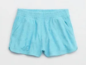 Aerie blue terry smile shorts thumbnail 1