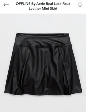 OFFLINE By Aerie Real Luxe Faux Leather Mini Skirt - XS thumbnail 3