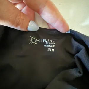 AERIE Offline | Low-Key Real Me Black Short One Piece Romper 5" | Medium thumbnail 5